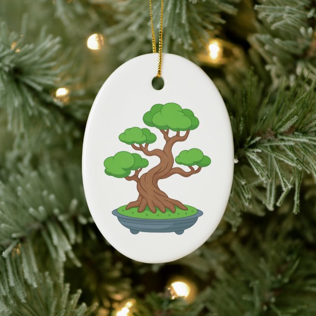 Décoration En Céramique Twisted Japanese Bonsai Tree (Arbre)