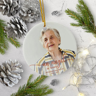 Décoration En Céramique Un Ange Au Ciel Mémorial Photo Personnalisé