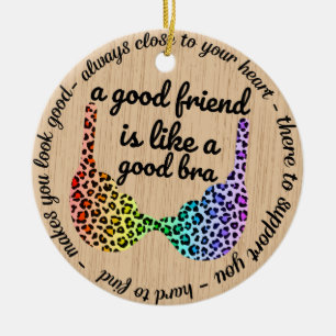 Décoration En Céramique Un Bon Ami Est Comme Un Bra Drôle Cadeaux