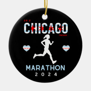 Décoration En Céramique Un cadeau personnalisé de marathon de Chicago pour