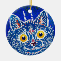 Un chat dans le style gothique par Louis Wain