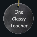 Décoration En Céramique Un enseignant classique Chalkboard Design Idée cad<br><div class="desc">Un enseignant classique Chalkboard Design Idée cadeau Arbre de Noël Ornement en céramique</div>