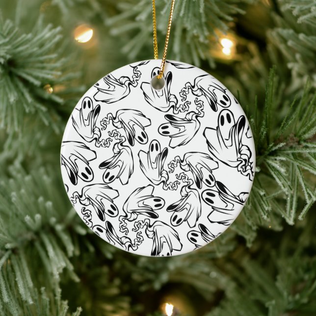 Décoration En Céramique Un Fantôme Amical Qui Flotte Sur Votre Chemin ! (Arbre)