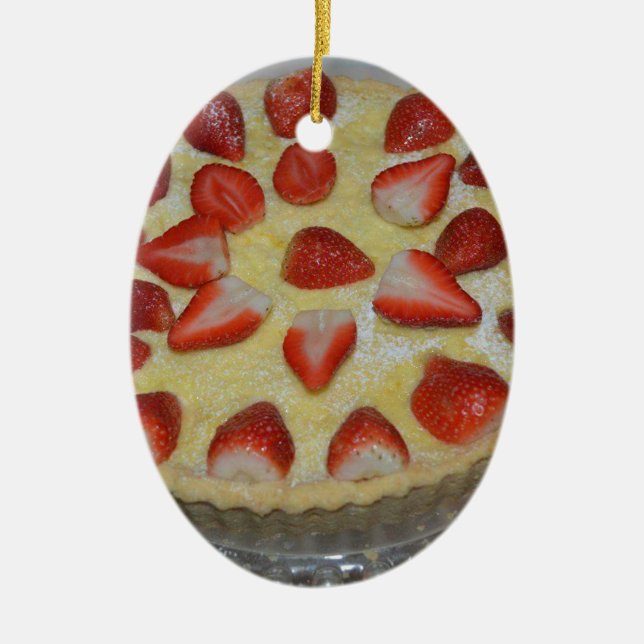 Décoration En Céramique Un gâteau à la fraise (Devant)