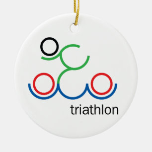 Décoration En Céramique Un grand cadeau de Triathlon pour votre ami ou fam