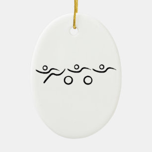 Décoration En Céramique Un grand cadeau de Triathlon pour votre ami ou fam