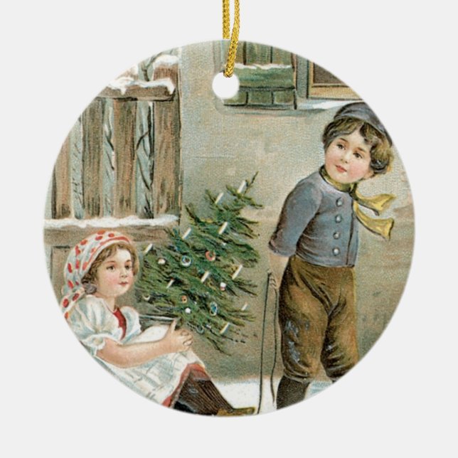 Décoration En Céramique Un Joyeux Noël pour vous ! (Devant)