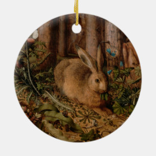 Décoration En Céramique Un lièvre dans la forêt (par Hans Hoffmann)