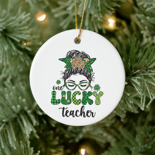 Décoration En Céramique Un professeur chanceux - Saint-Patrick  (Arbre)