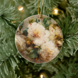 Décoration En Céramique Un spray de camellias suspendu à un clou