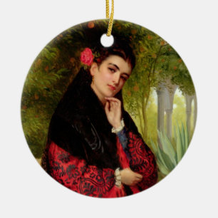 Décoration En Céramique Une beauté espagnole, 1872 (huile sur la toile)