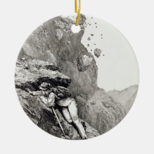 Décoration En Céramique Une canonnade sur le Matterhorn, 1862, 'de l'Asc