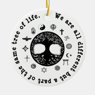 Décoration En Céramique Une partie du même arbre de vie