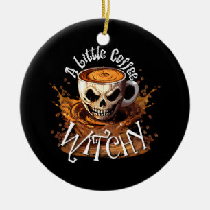 Décoration En Céramique Une Petite Sorcière de Café