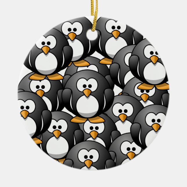 Décoration En Céramique une surcharge de pingouin (Devant)