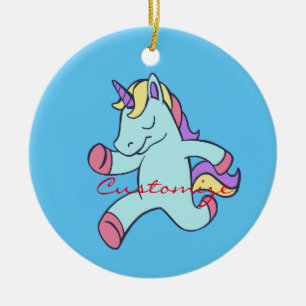 Décoration En Céramique Unicorne Bleue Courant Thunder_Cove