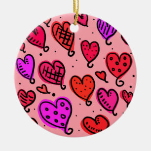 Décoration En Céramique Unique mignon Motif de coeur