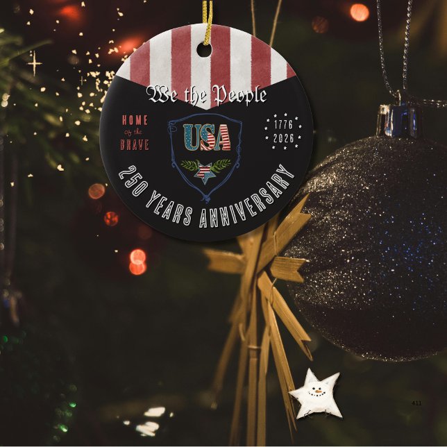 Décoration En Céramique US 250 Home of the Brave Eagle (US 250 Home of the Brave Eagle Ceramic Ornament)