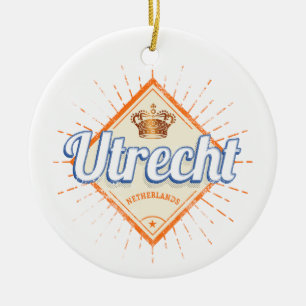 Décoration En Céramique Utrecht Pays-Bas City Souvenir Vintage néerlandais