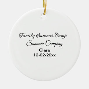 Décoration En Céramique Vacances de camping en famille ajoutez nom dateÉté