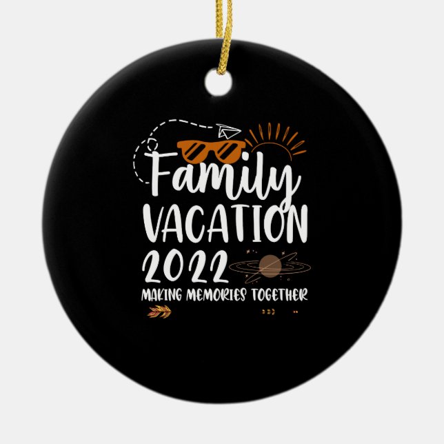 Décoration En Céramique Vacances en famille 2022 Voyage pour créer des sou (Devant)