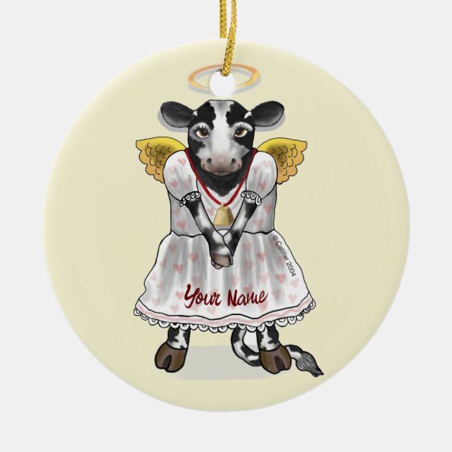 Décoration En Céramique Vache sacrée Ange  (Devant)