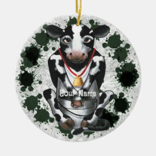 Décoration En Céramique Vache timide seau