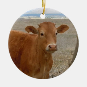 Décoration En Céramique Vaches rouges assez occidentales à bétail