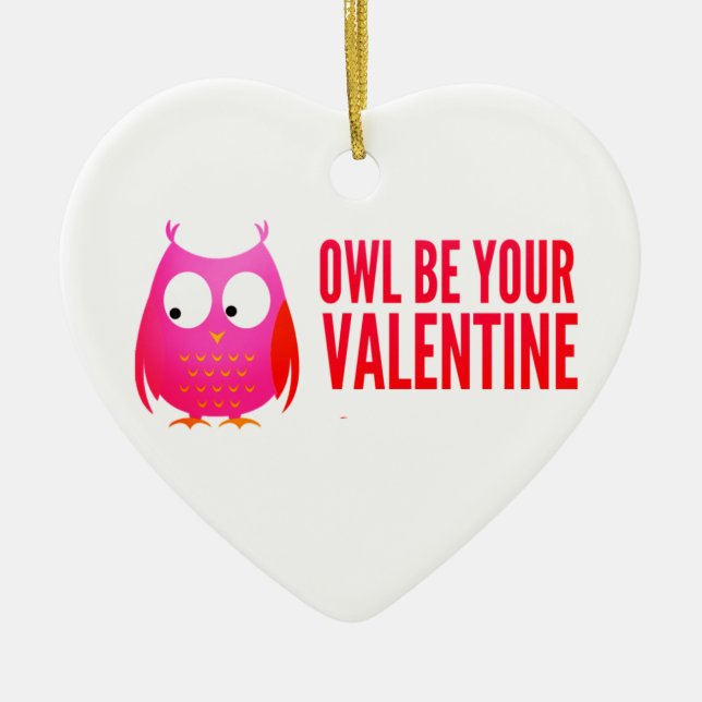 Décoration En Céramique Valentine Owl Custom (Devant)