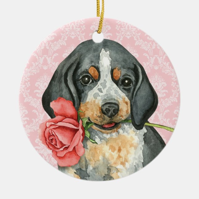 Décoration En Céramique Valentine Rose Bluetick (Devant)