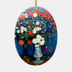 Décoration En Céramique Van Gogh - Vase avec Coquelicots,