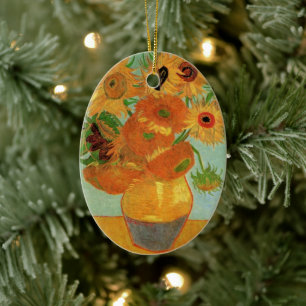 Décoration En Céramique Vase avec douze tournesols par Vincent van Gogh