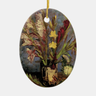 Décoration En Céramique Vase avec Glaïeuls par Vincent van Gogh