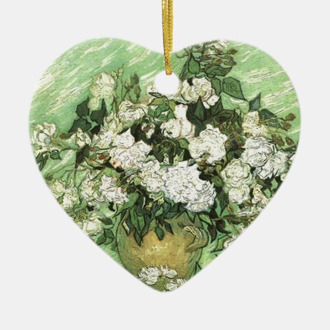 Décoration En Céramique Vase avec Roses - Van Gogh (Devant)