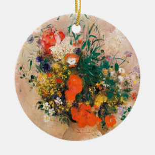 Décoration En Céramique Vase des fleurs de Redon Post-impressionniste
