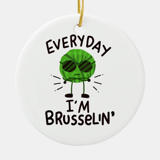 Décoration En Céramique Vegan Brussels Sprouts (Devant)