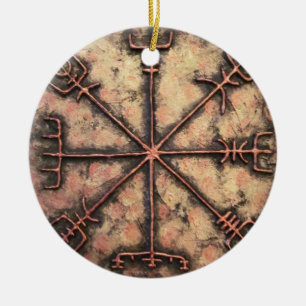 Décoration En Céramique Vegvisir, rune de Viking, charme de Rune