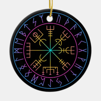 Décoration En Céramique Vegvisir Viking Compass Symbol Design