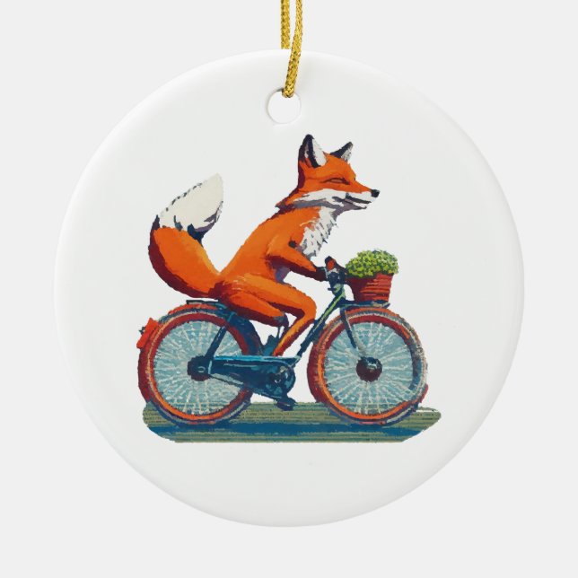 Décoration En Céramique Vélo Fox (Devant)