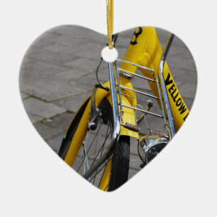Décoration En Céramique Vélo jaune Amsterdam