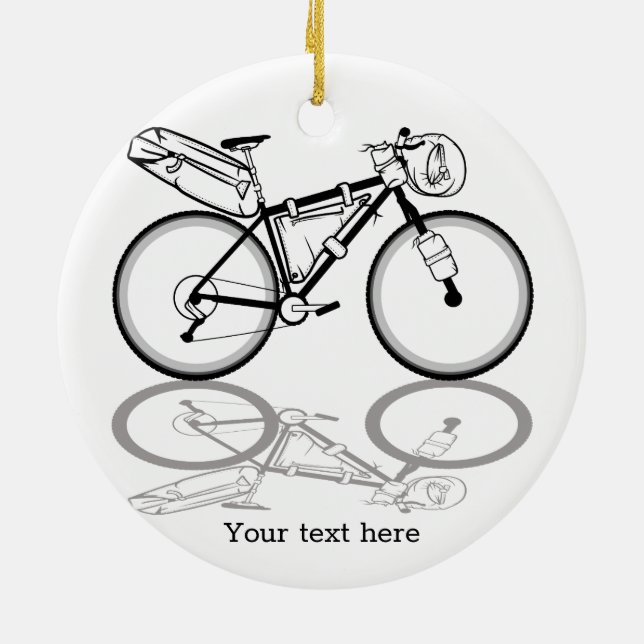 Décoration En Céramique Vélo noir et blanc (Dos)