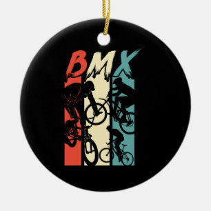 Décoration En Céramique Vélo vintage Retro BMX Rider Freestyle Stunt Bike