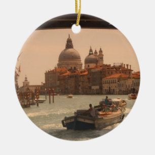Décoration En Céramique Venise Italie Grand Canal Vintage