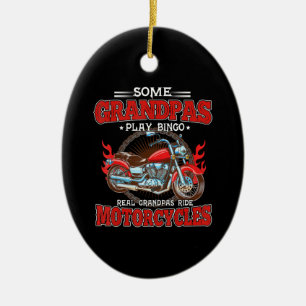 Décoration En Céramique Véritable Grandpas Ride Motos Moto Lover