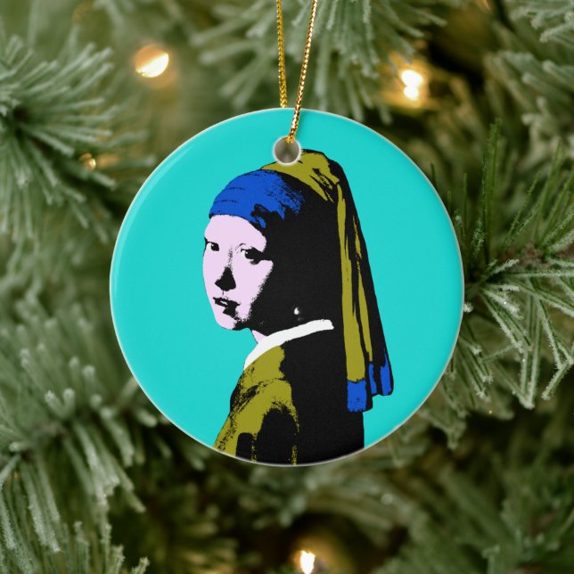 Décoration En Céramique Vermeer Pearl Earring  Pop Art (Arbre)