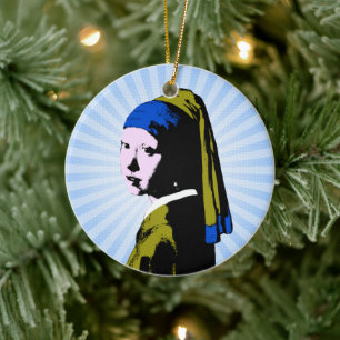 Décoration En Céramique Vermeer Perle Oreille Pop Art