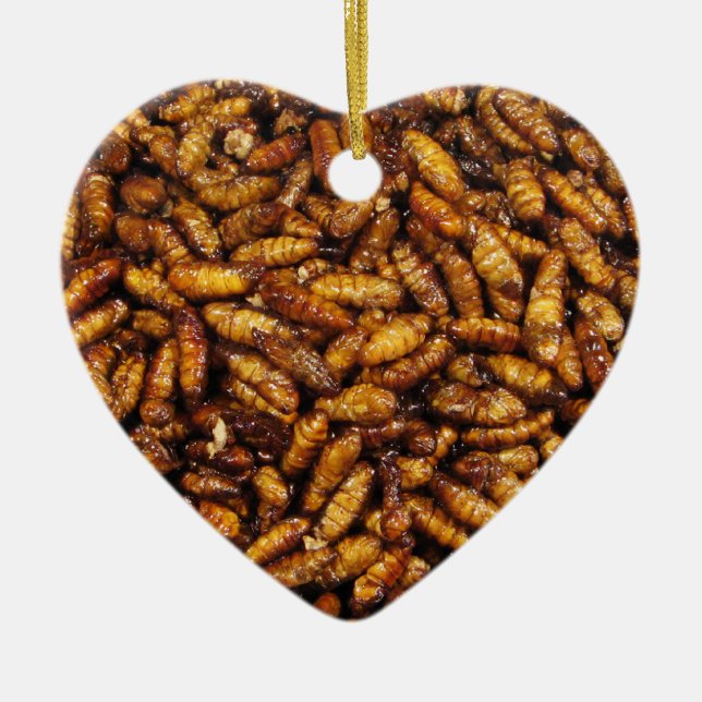 Décoration En Céramique Vers de soie frits ... Thai Street Food (Devant)