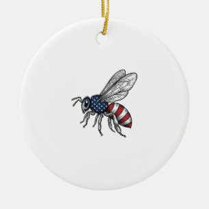 Décoration En Céramique Vêtement graphique vectoriel abeille patriotique v