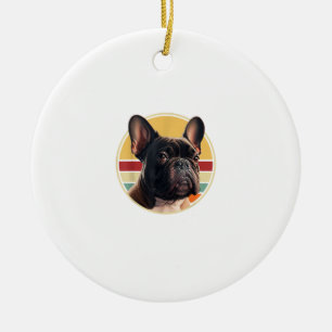 Décoration En Céramique Vêtements de tenue rétro drôle bouledogue français
