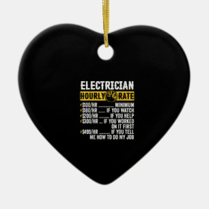 Décoration En Céramique Vêtements Électricien Drôle, Taux Horaire Hommes